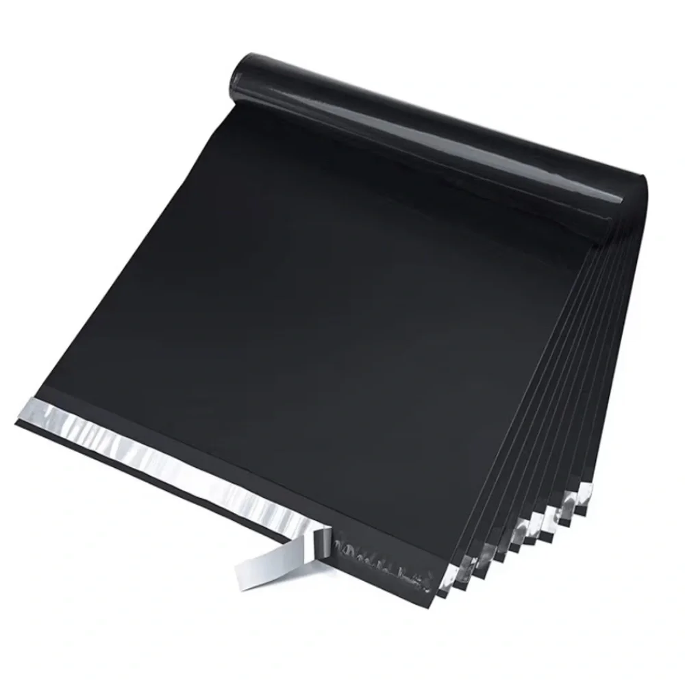 15 Count - 19” x 14.5” XL Black Poly Mailer Bags